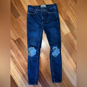 Free People Busted Knee Skinny Jeans